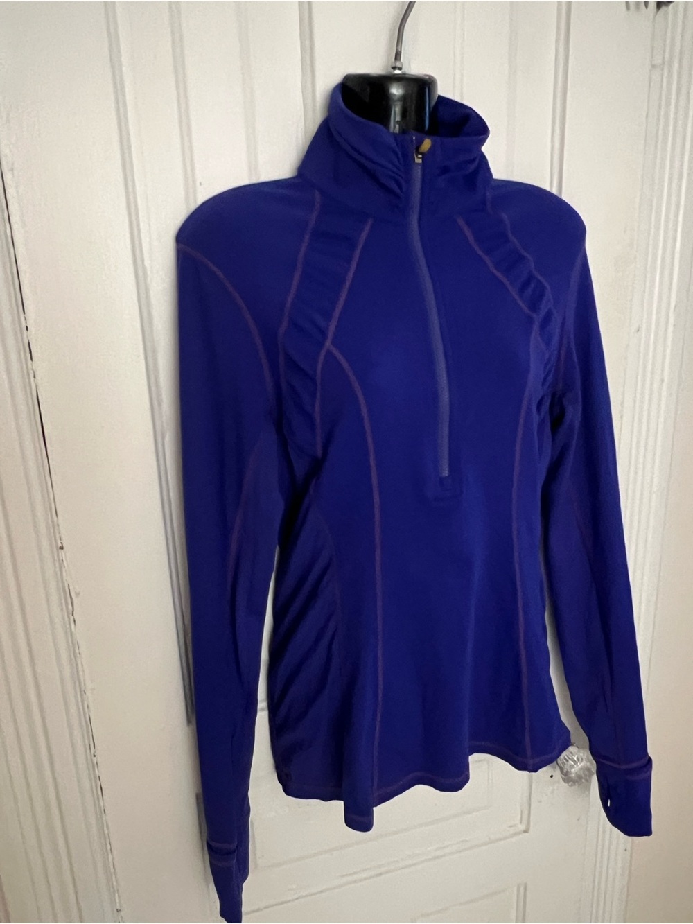 lululemon athletica Deep Purple Half-Zip Long Sleeve Top sf size 8
